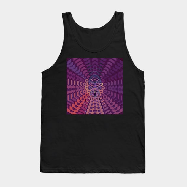 Electroluminated Skull Radiate - Orchard Tank Top by Boogie 72